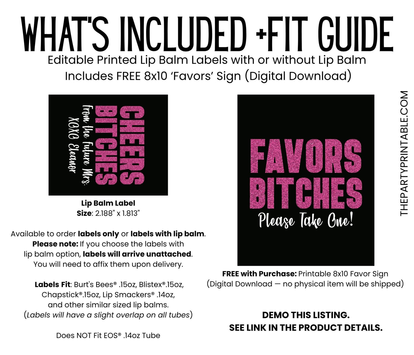 Cheers Bitches Chapstick Favors: Future Mrs Bachelorette Party Gift