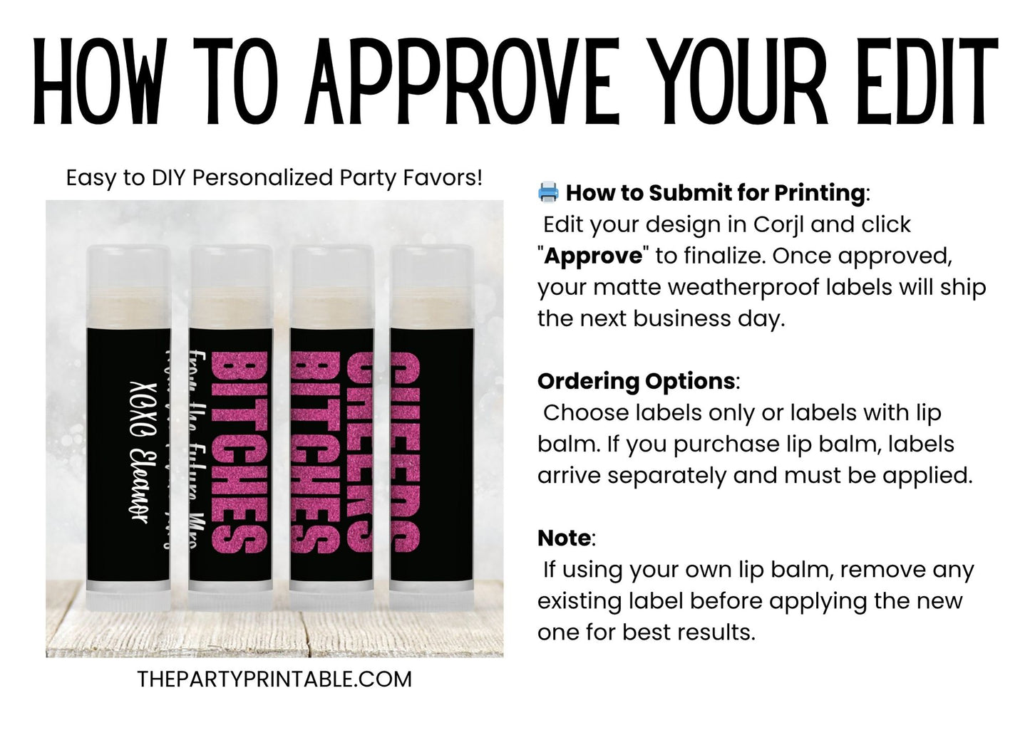 Cheers Bitches Chapstick Favors: Future Mrs Bachelorette Party Gift