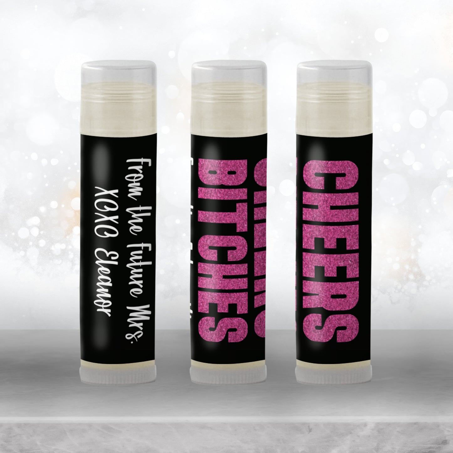 Cheers Bitches Chapstick Label Template: Bachelorette Party, Bride Favor