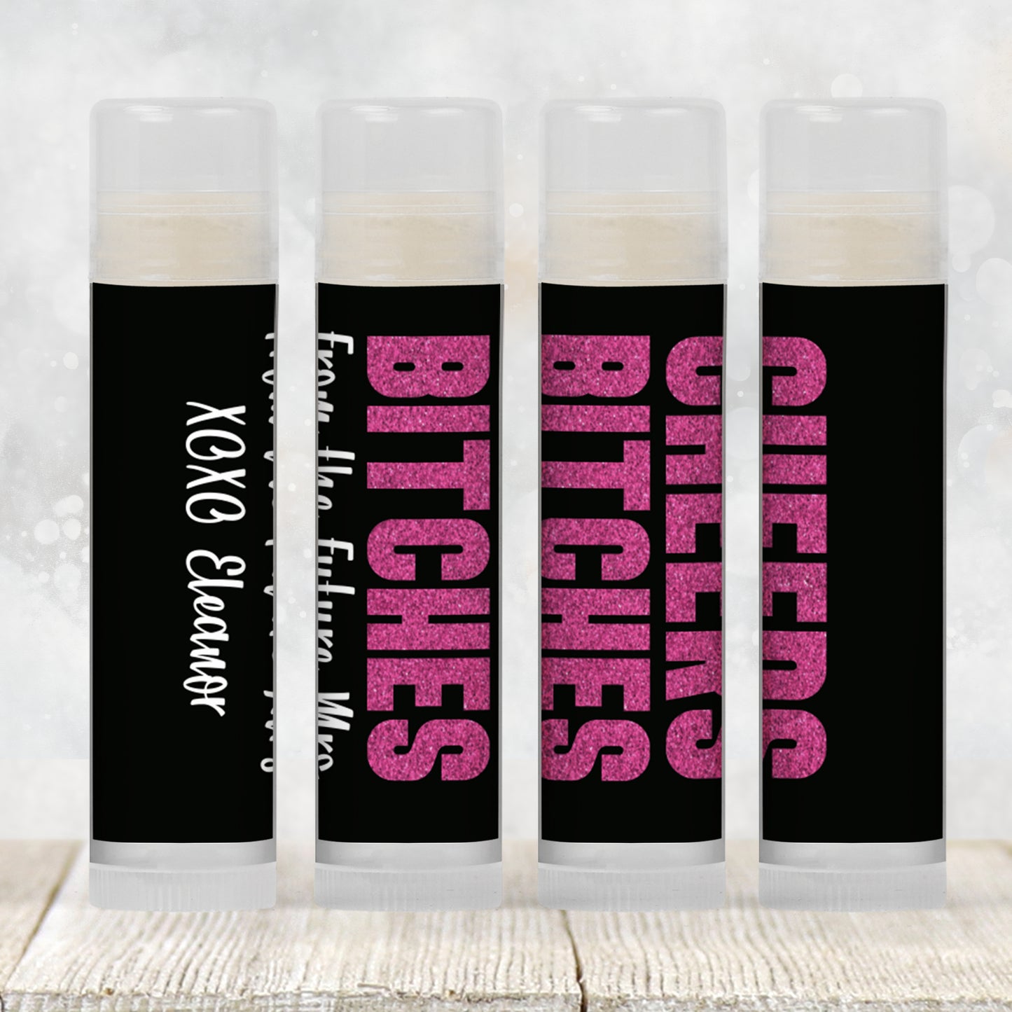 Cheers Bitches Chapstick Label Template: Bachelorette Party, Bride Favor