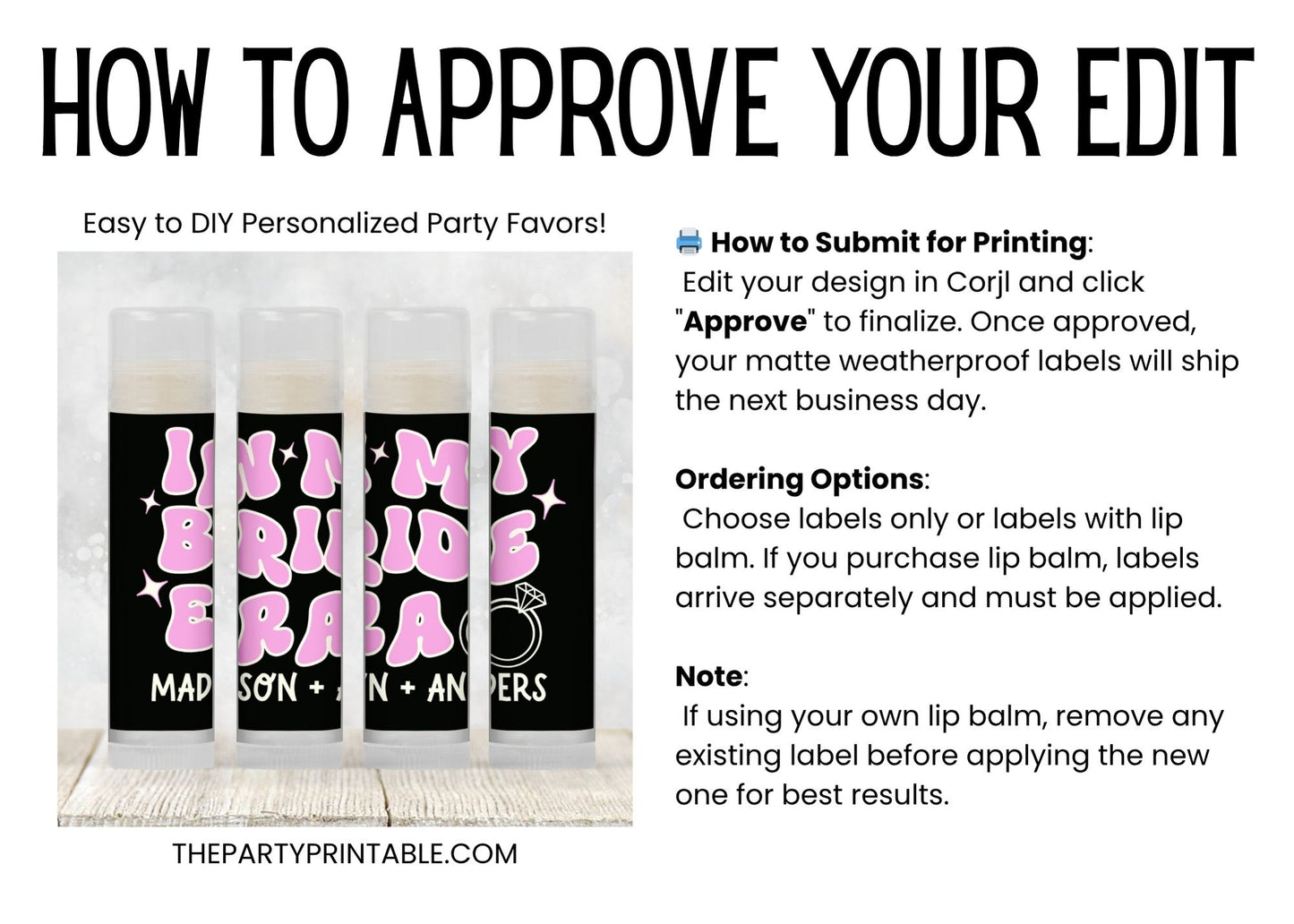 In My Bride Era Chapstick Favors: Bachelorette Party, Bride Gift