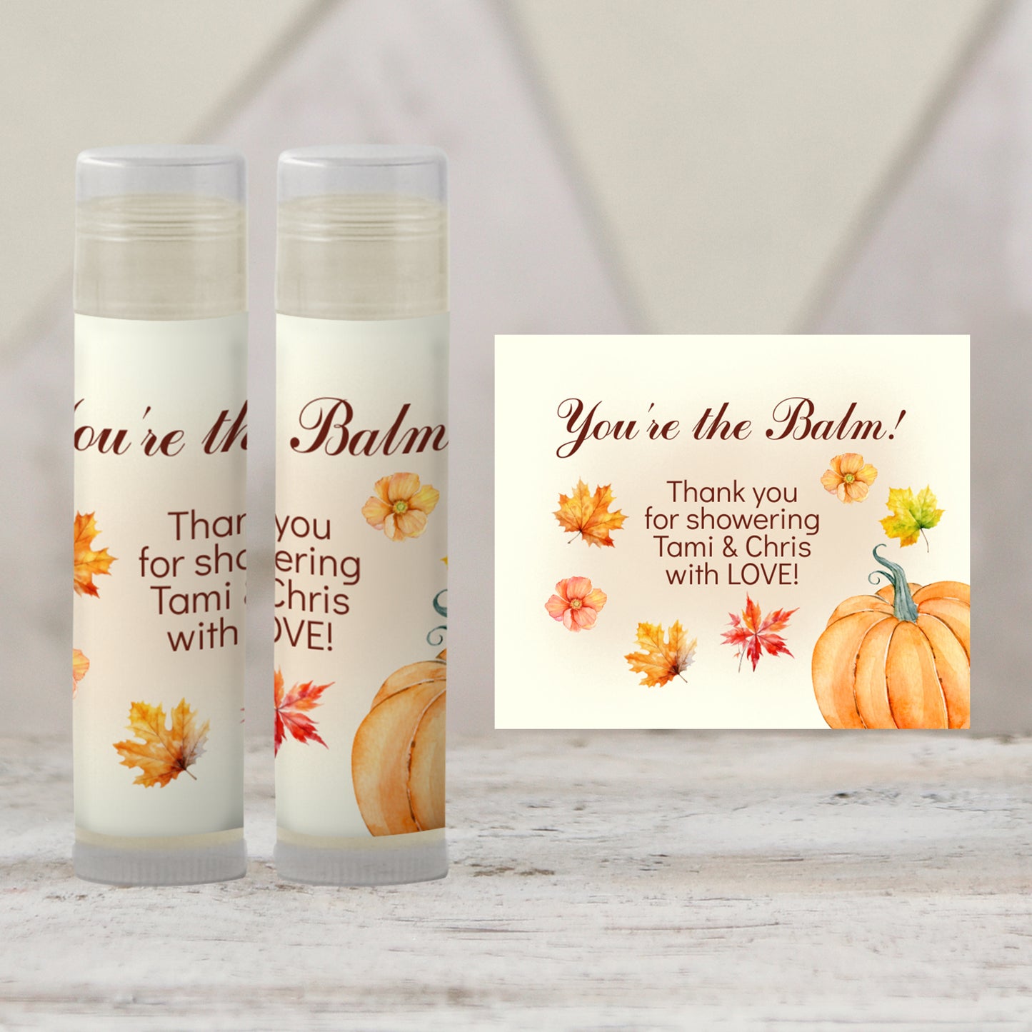 You’re the Balm Chapstick Favors: Pumpkin Baby Shower, Fall Party Gift