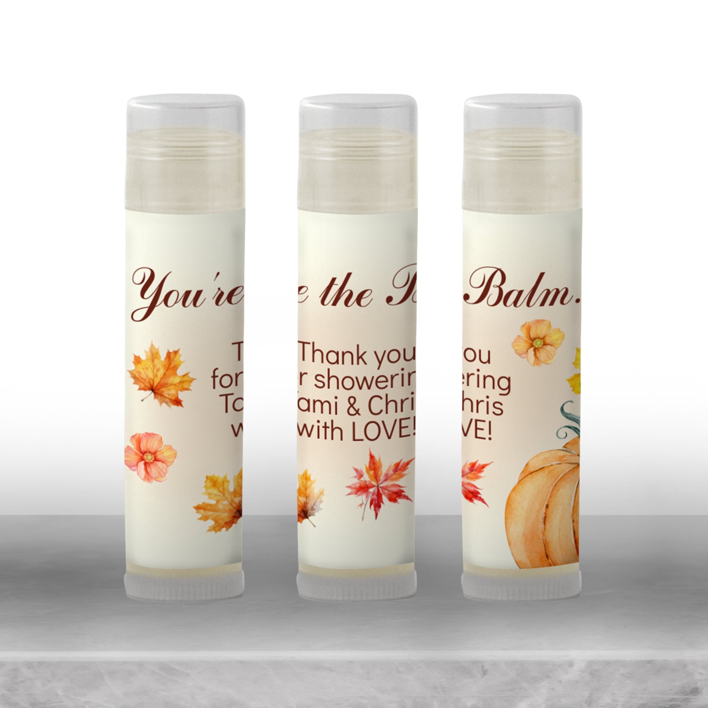 You’re the Balm Chapstick Favors: Pumpkin Baby Shower, Fall Party Gift