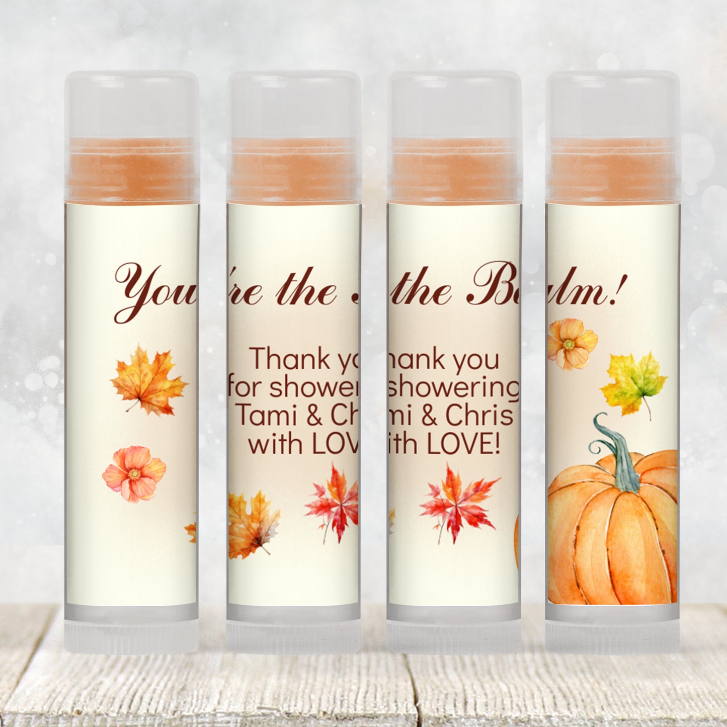 You’re the Balm Chapstick Label Template: Pumpkin Baby or Bridal Shower Favor
