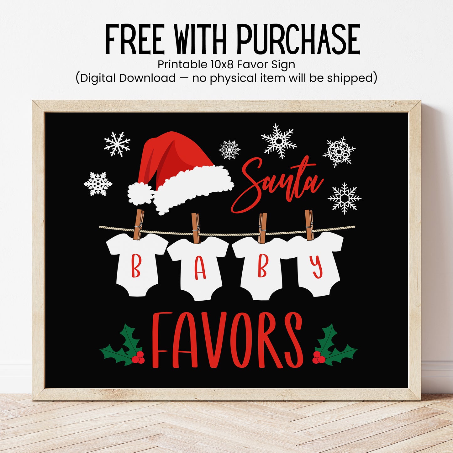 Santa Baby Christmas Baby Shower Favors Lip Balm: Gender Reveal Guest Gift