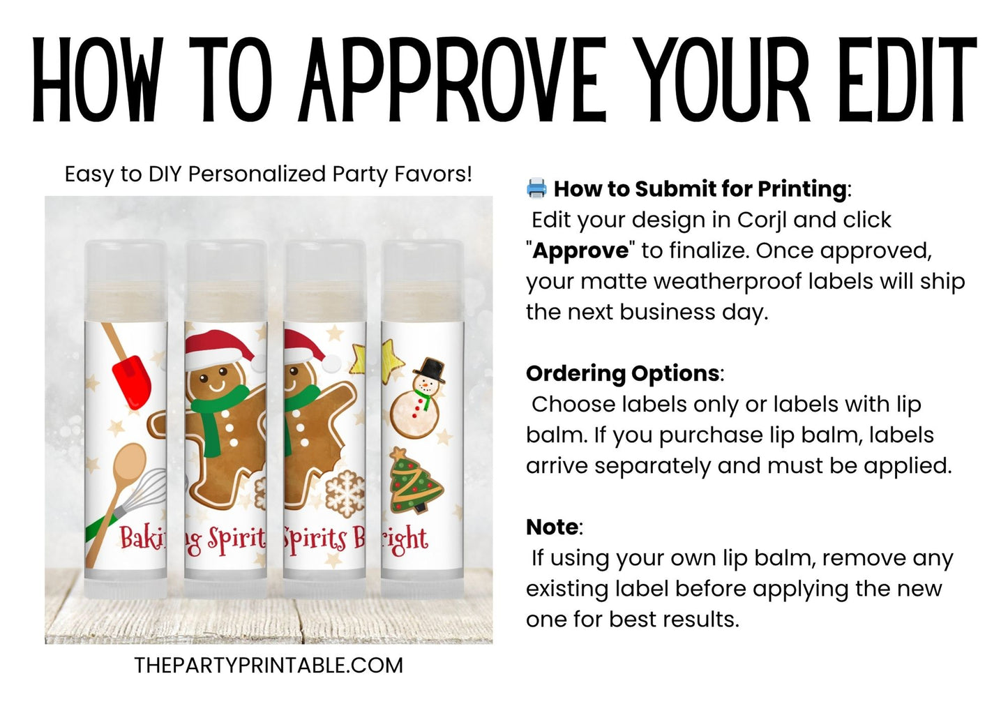 Gingerbread Chapstick Favors: Christmas Cookie Exchange, Holiday Baby Shower
