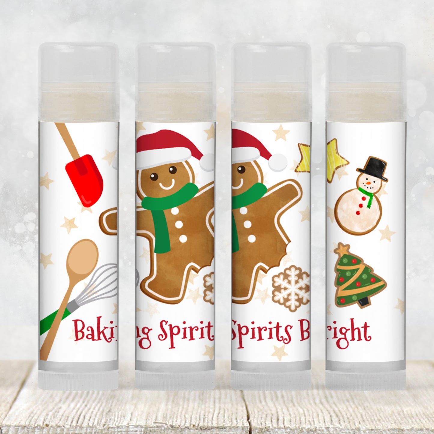 Gingerbread Chapstick Favors: Christmas Cookie Exchange, Holiday Baby Shower