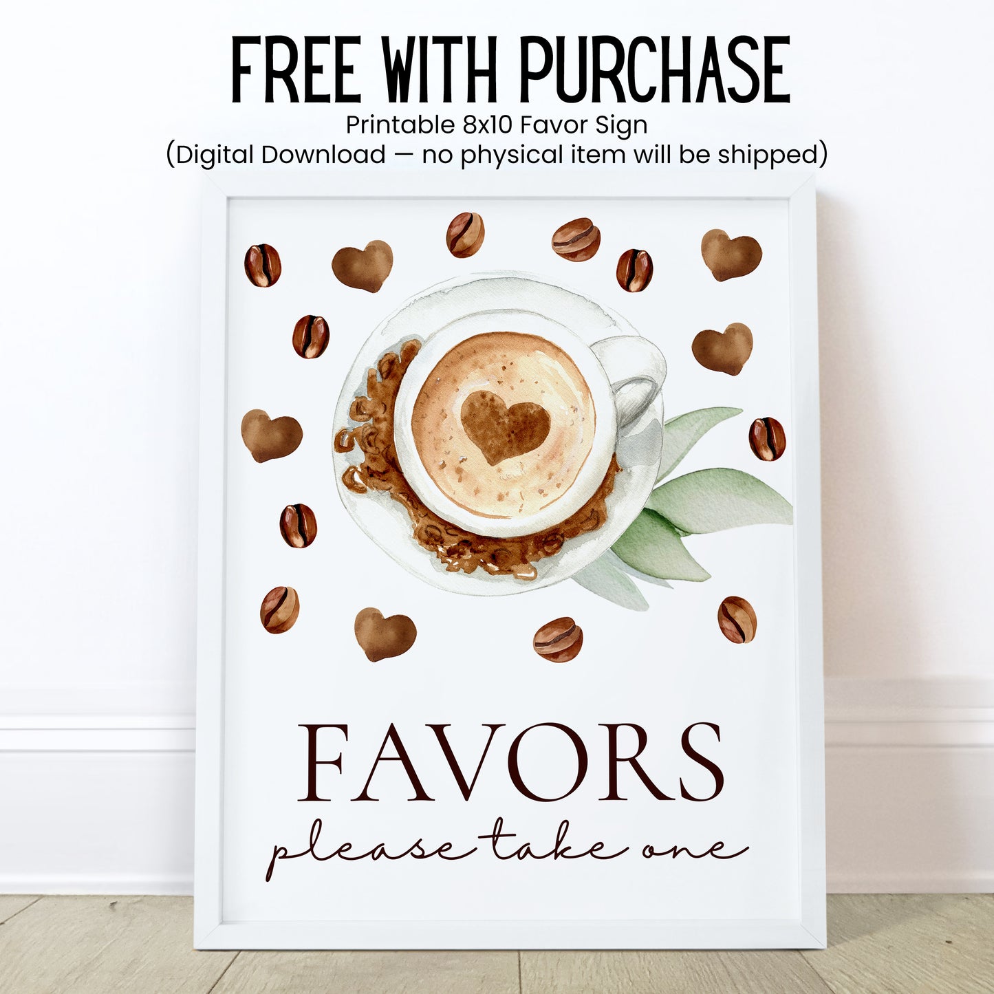Love is Brewing Chapstick Label Template: Coffee Bridal Shower, Brunch Favor