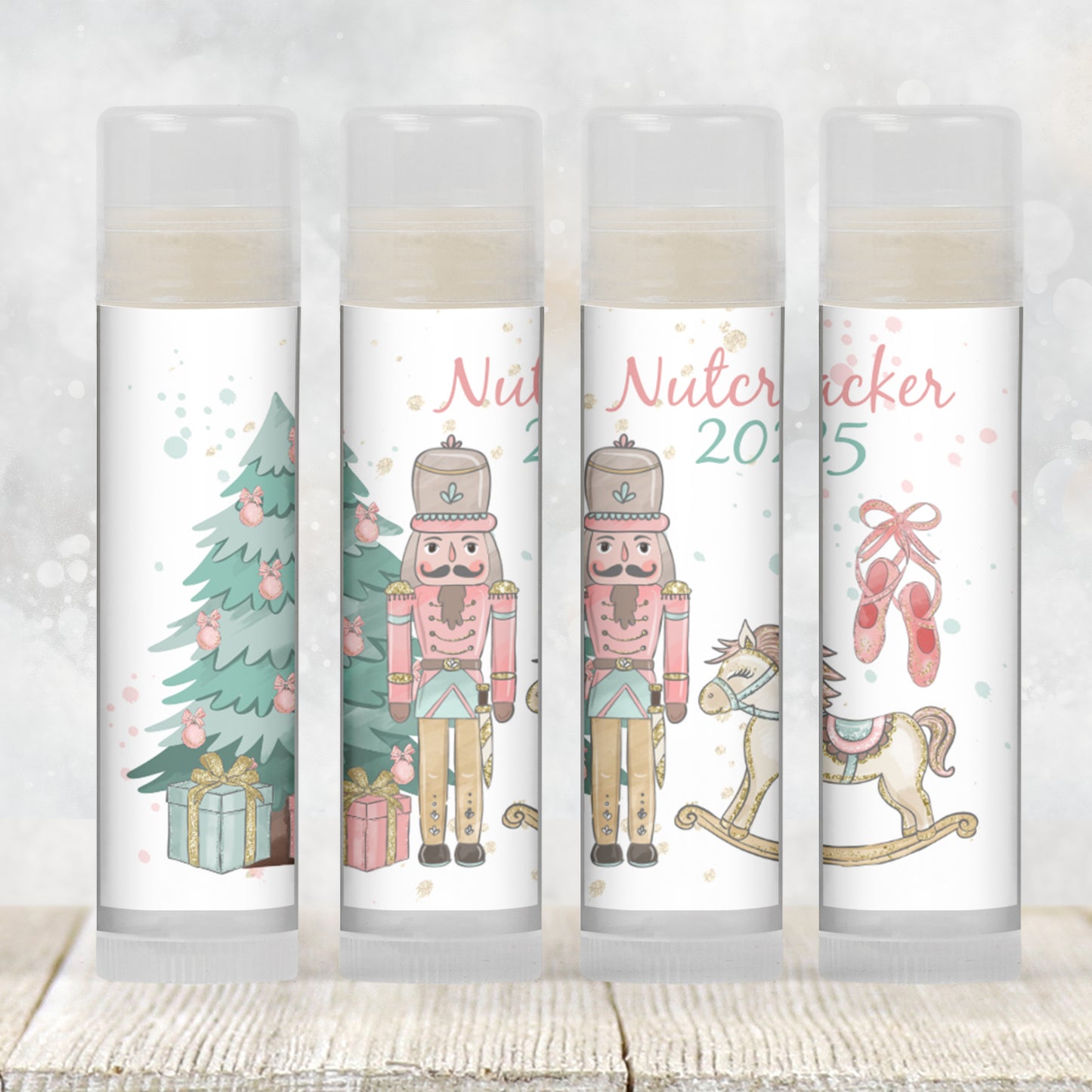 Nutcracker Chapstick Favors: Sugar Plum Christmas, Ballet Baby Shower Gift