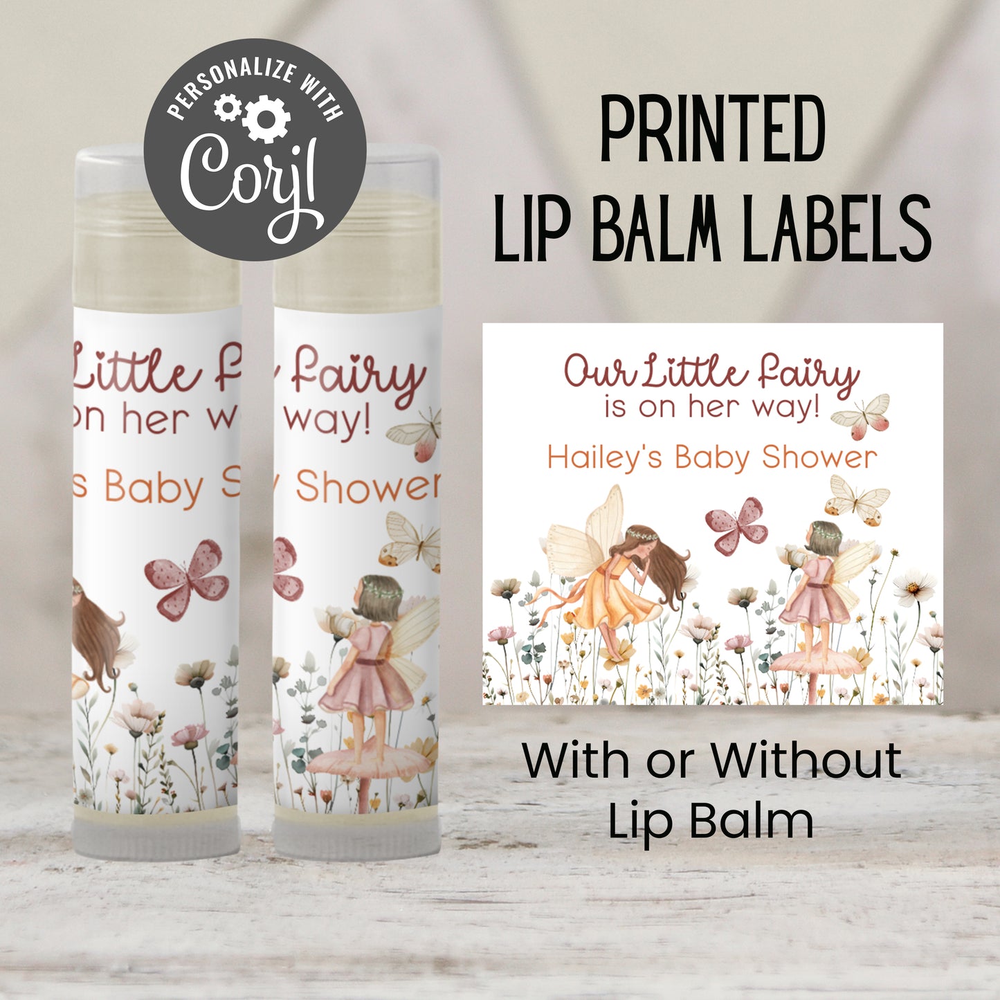 Fairy Chapstick Favors: Enchanted Baby Shower, Whimsical Birthday Gift