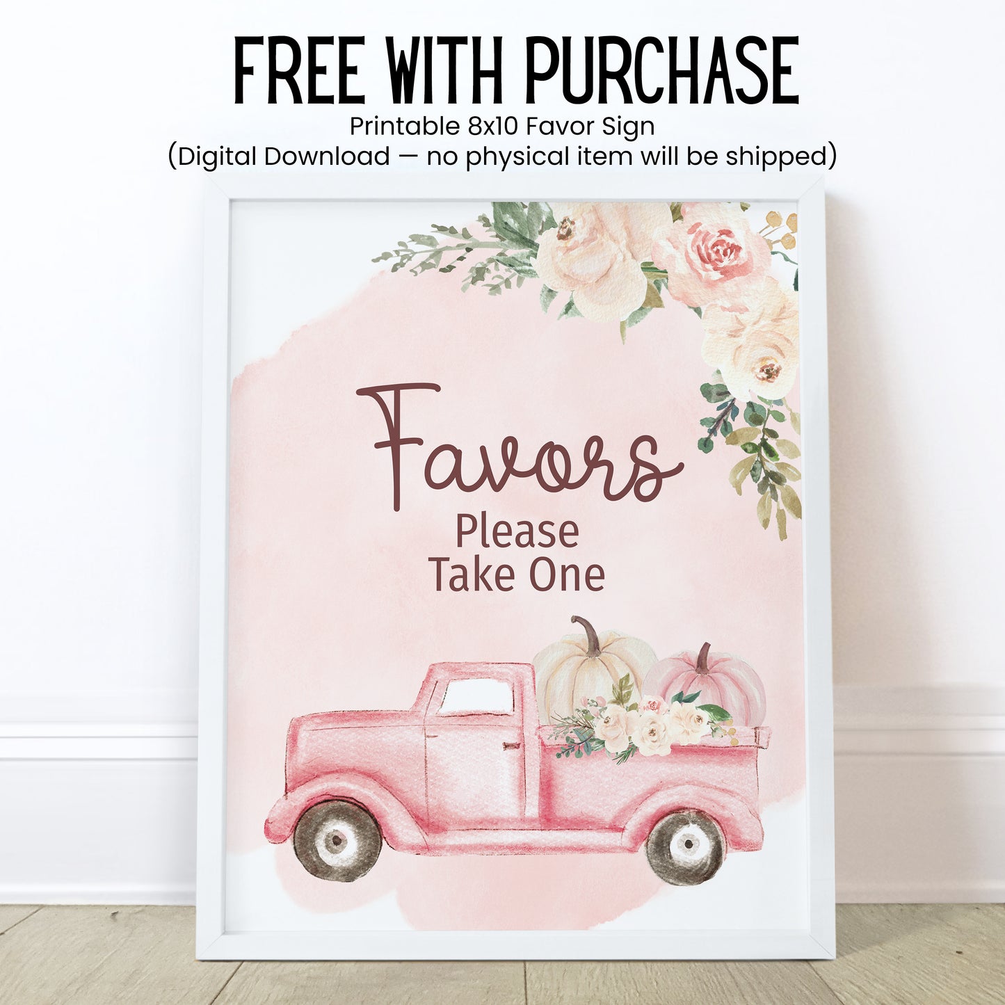 Pink Pumpkin Lip Balm Label Template: Fall Baby Shower, Little Pumpkin Favor