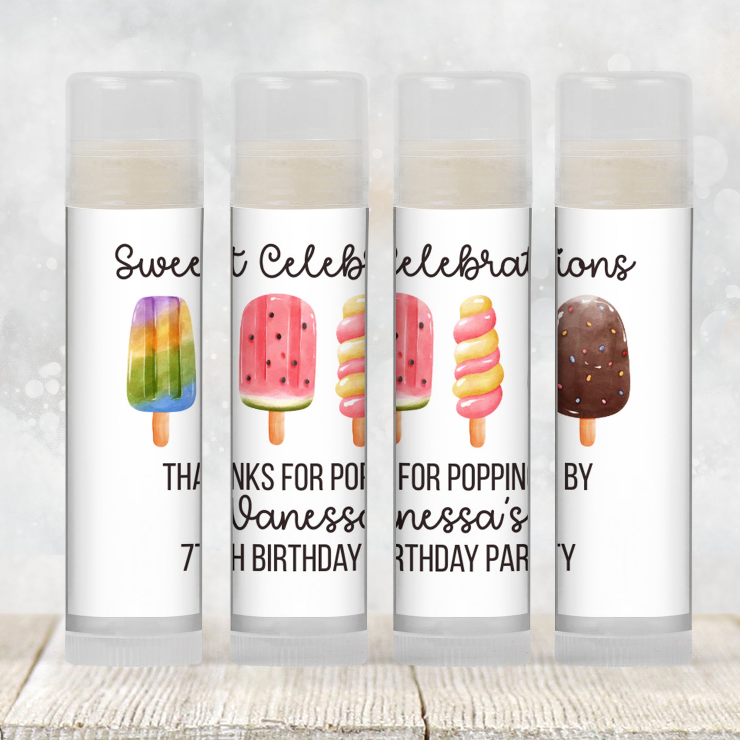Popsicle Chapstick Favors: Summer Baby Shower, Stay Cool Birthday Gift