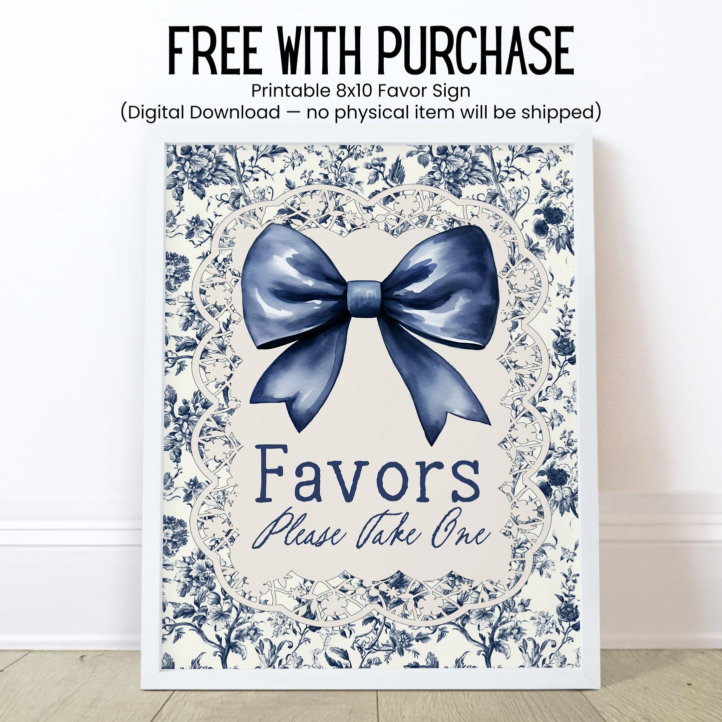 Blue Toile Chapstick Favors: Vintage Wedding, Bridal or Baby Shower Gift