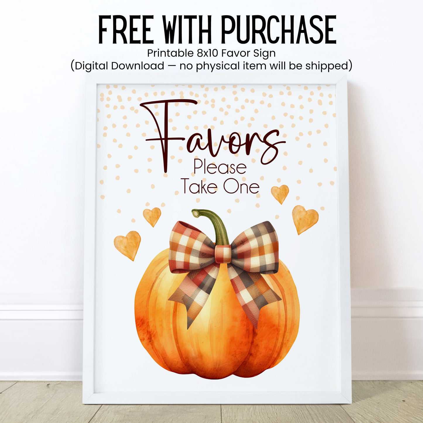 Pumpkin with Orange Bow Chapstick Favors: Gender Neutral Baby Shower Gift