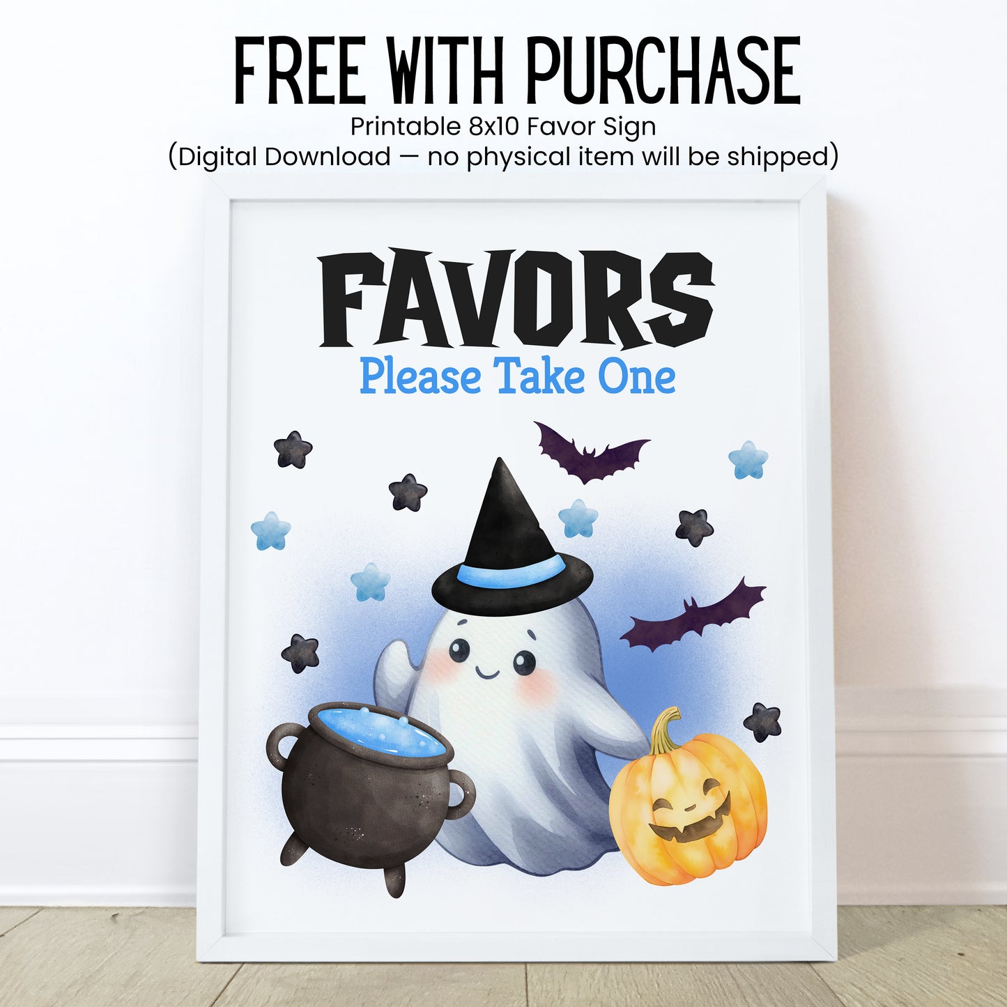 Blue Little Boo Chapstick Favors: Halloween Baby Shower, Boy Fall Party Gift