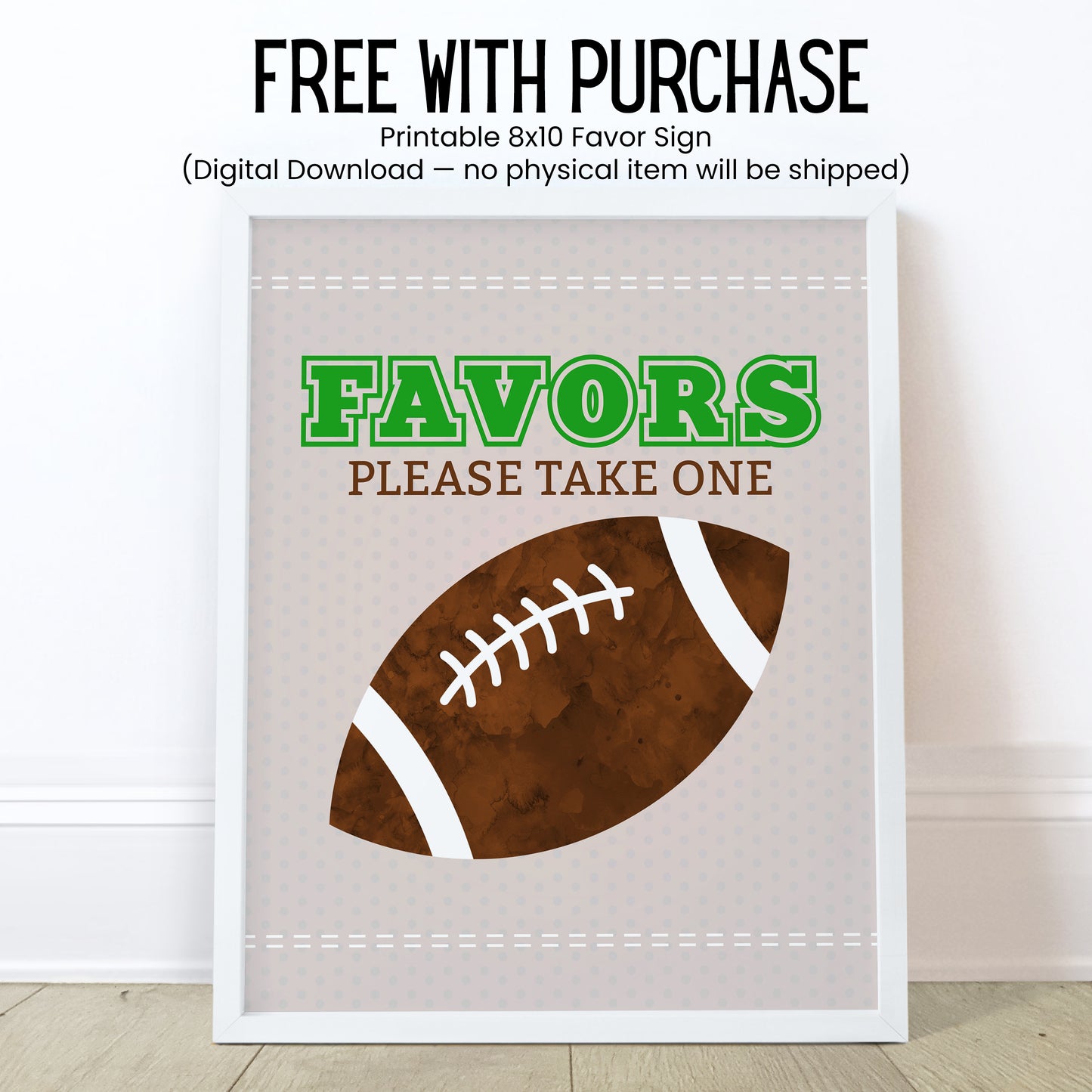 Football Lip Balm Label Template: Sports Baby Shower Favor for Boy
