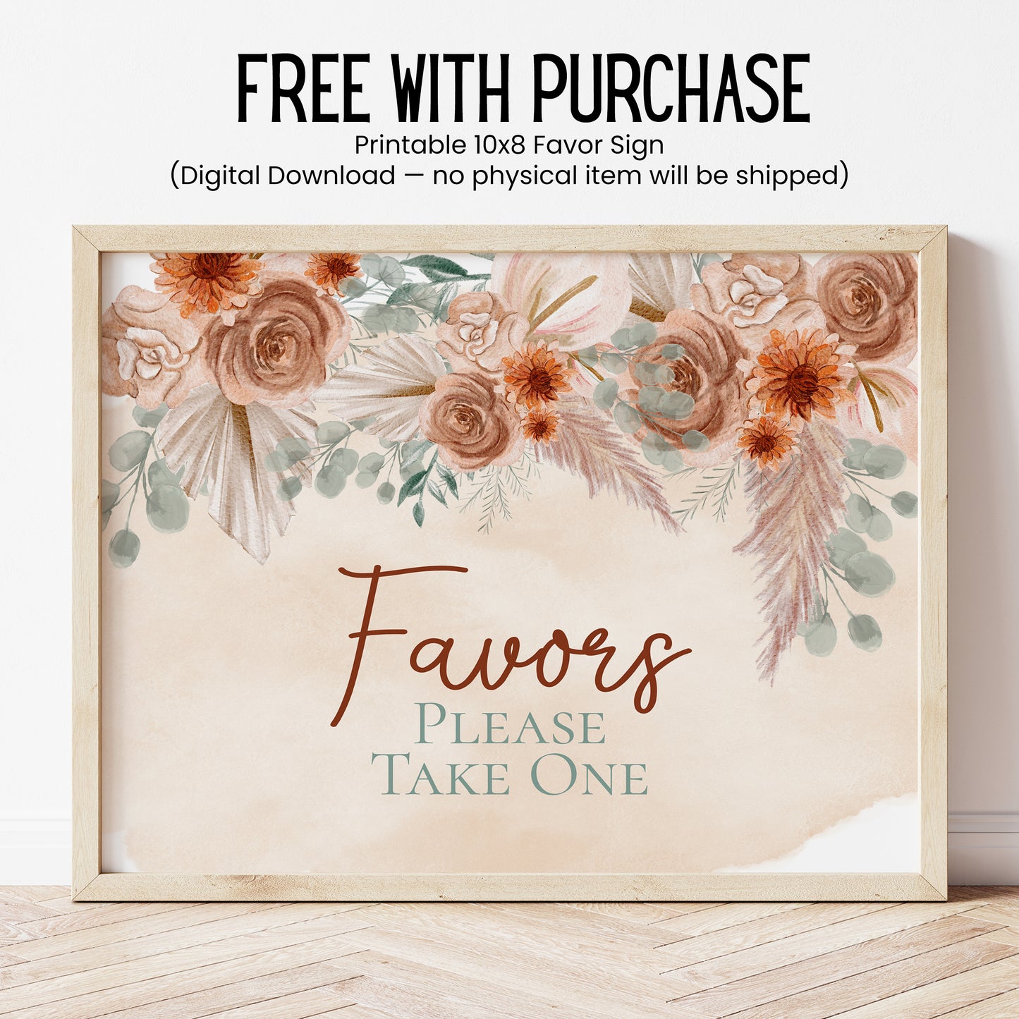 Fall Boho Floral Chapstick Favors: Baby Shower, Wedding, or Birthday Gift