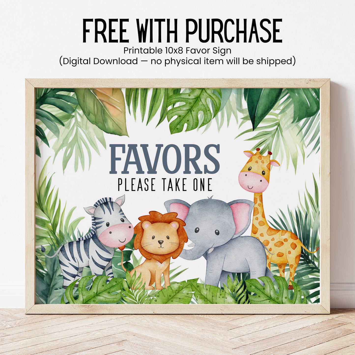 Jungle Safari Chapstick Favors: Baby Shower or Kids Birthday Party Gift