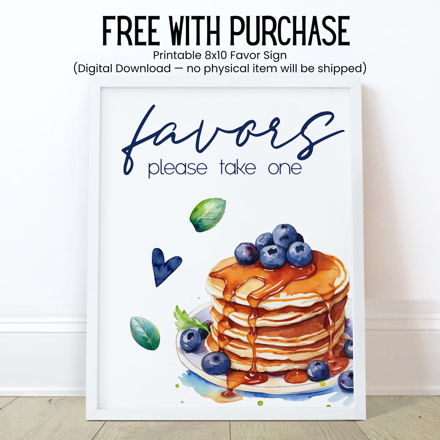 Blueberry Pancakes Chapstick Favors: Brunch Baby Shower or Berry Sweet Party Gift
