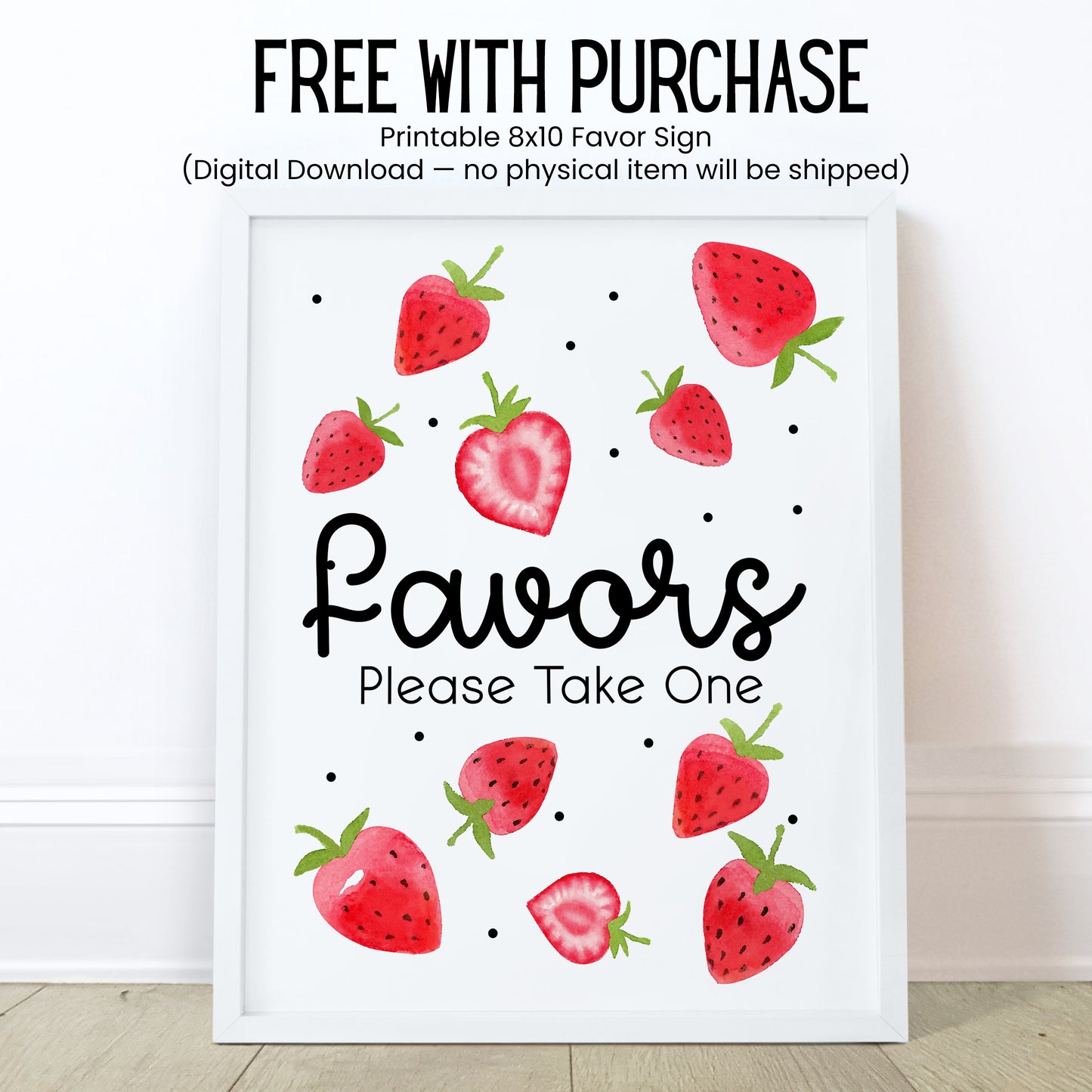 Berry First Birthday Favors Lip Balm Label TEMPLATE | Editable Strawberry Theme for Girl | Thank You Berry Much Summer Party Favor 2200