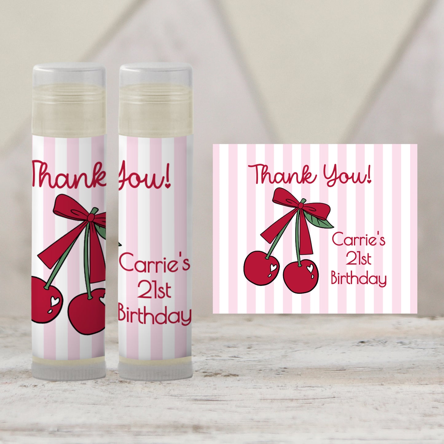 Cherry Party Favors | Chapstick Favor | Red Fruit Birthday Party Favors | Cherry Theme Bachelorette Party | Couquette Party Favor, 2203