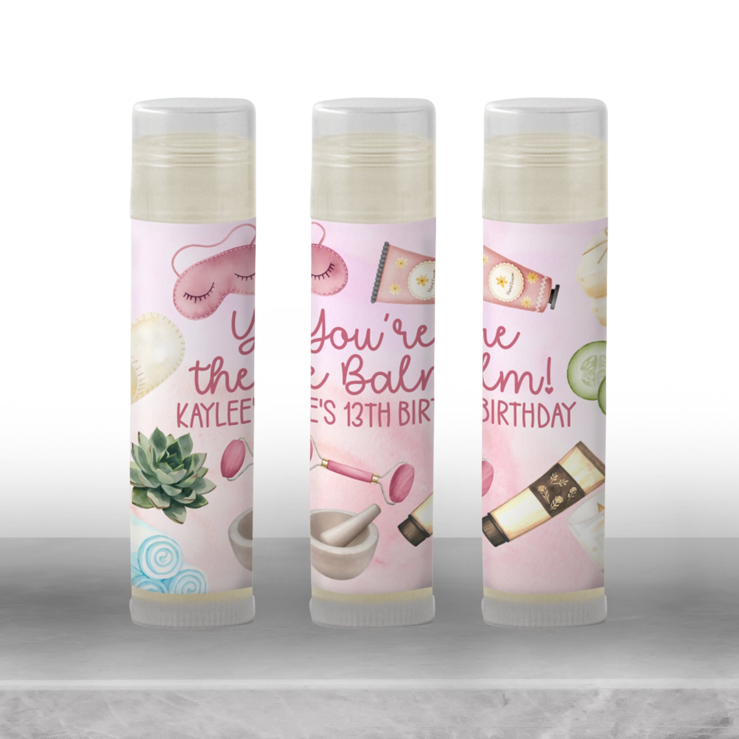 Printable Spa Birthday Party Favor | Lip Balm Spa Party Favor TEMPLATE | Spa Pamper Party Favor | Spa Bachelorette Party Favors, 2402