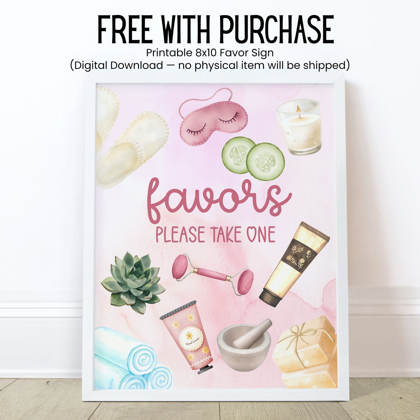 Printable Spa Birthday Party Favor | Lip Balm Spa Party Favor TEMPLATE | Spa Pamper Party Favor | Spa Bachelorette Party Favors, 2402