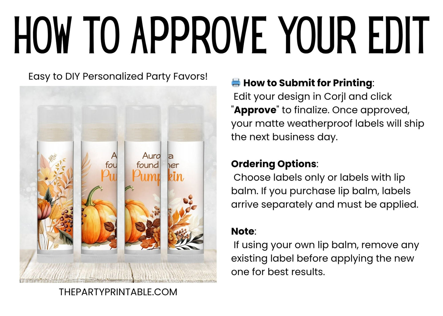 She Found Her Pumpkin Chapstick Favors: Fall Bridal Shower, Rustic Autumn Gift