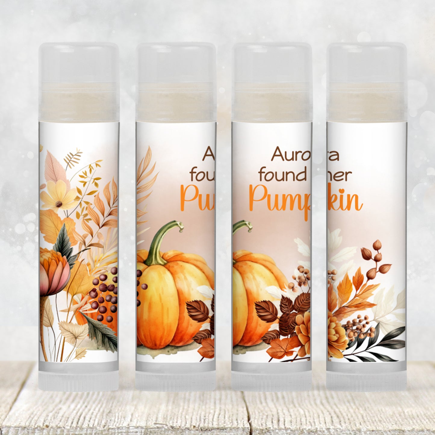 She Found Her Pumpkin Chapstick Favors: Fall Bridal Shower, Rustic Autumn Gift