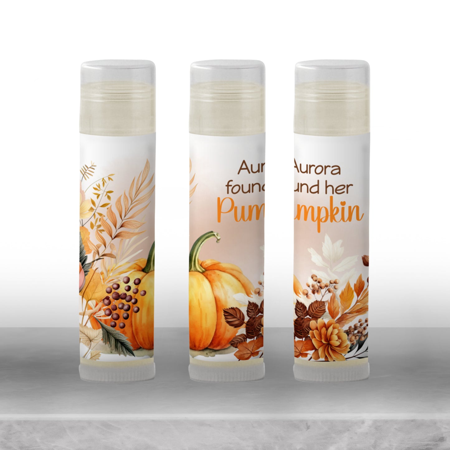 She Found Her Pumpkin Chapstick Favors: Fall Bridal Shower, Rustic Autumn Gift