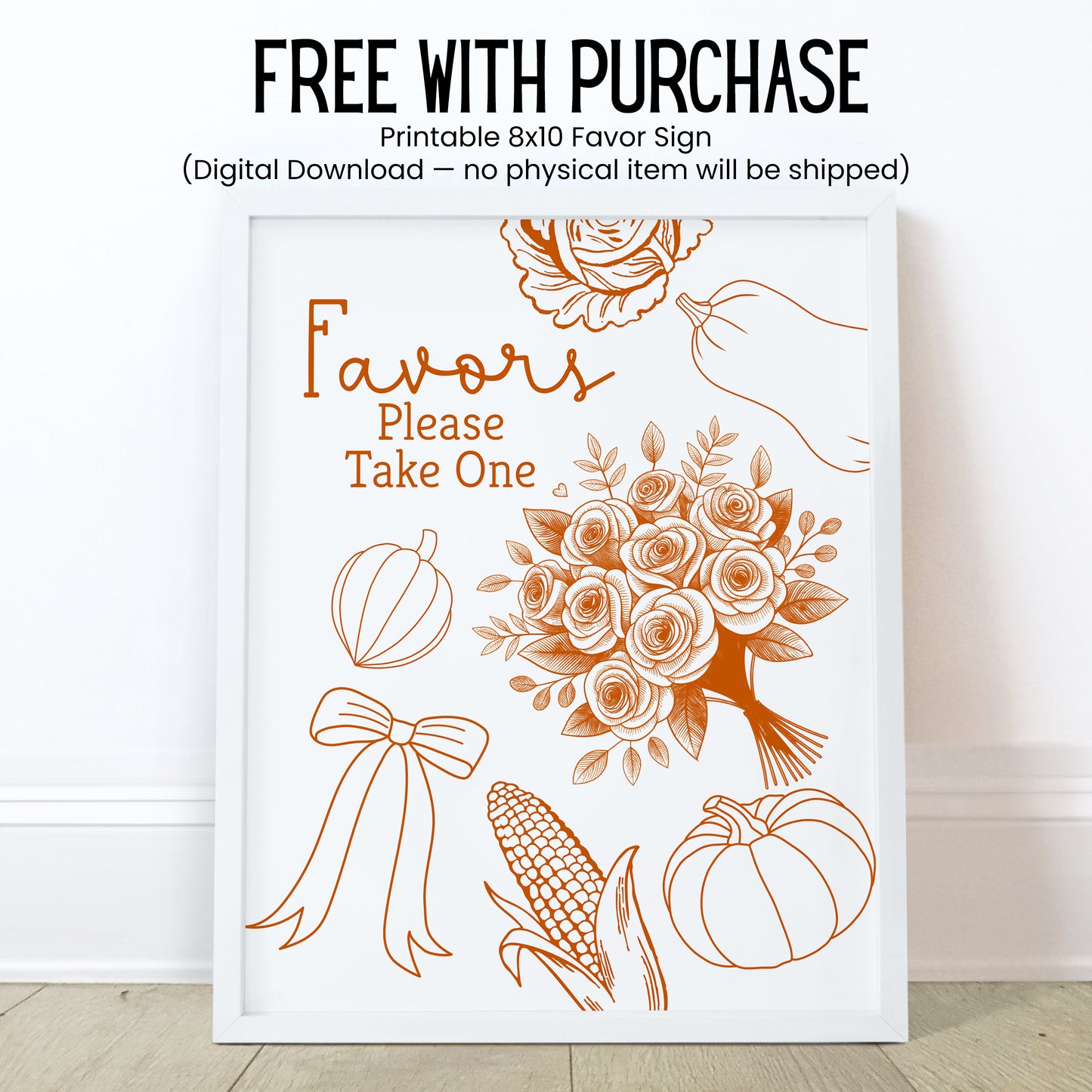 Fresh Off the Market Lip Balm Label Template: Orange Fall Bridal Shower Favor