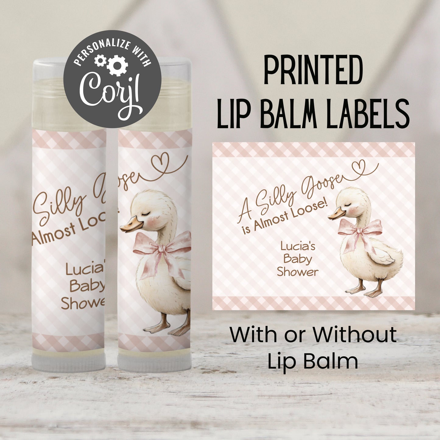 Silly Goose Baby Shower Chapstick Favors: Gender Neutral Guest Gift