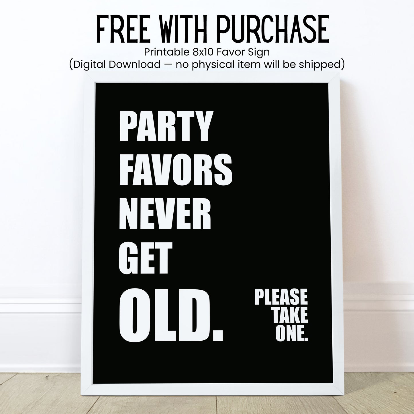Partying Never Gets Old Favors PRINTED Lip Balm Labels or Lip Balm | Milestone Birthday Guest Thank You Gift | 40th–70th Birthday 3201