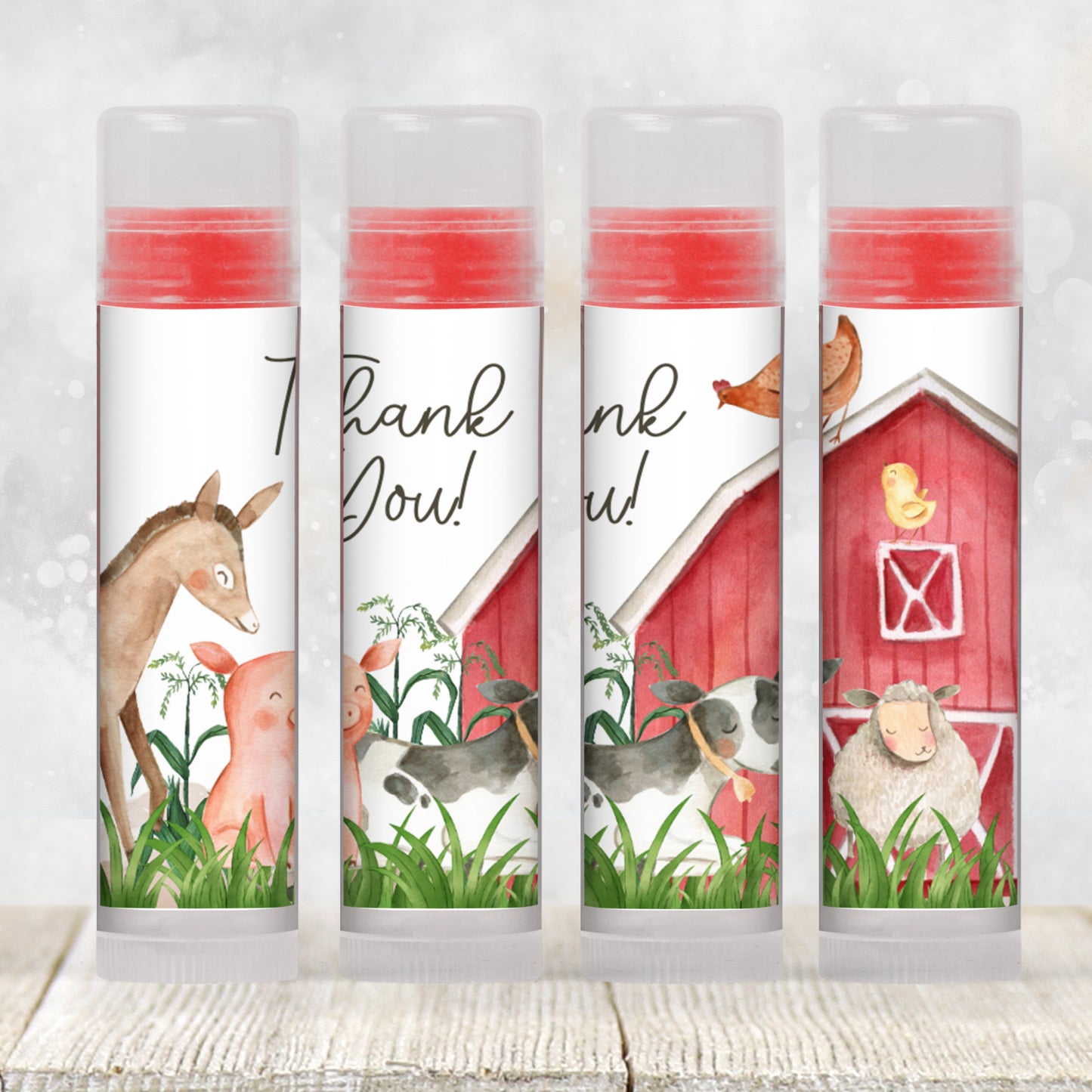 Printable Farm Animal Baby Shower Favors | Chapstick TEMPLATE | Farm Birthday Party Theme | Farm Favors | Farm Boy Baby Shower, 3202