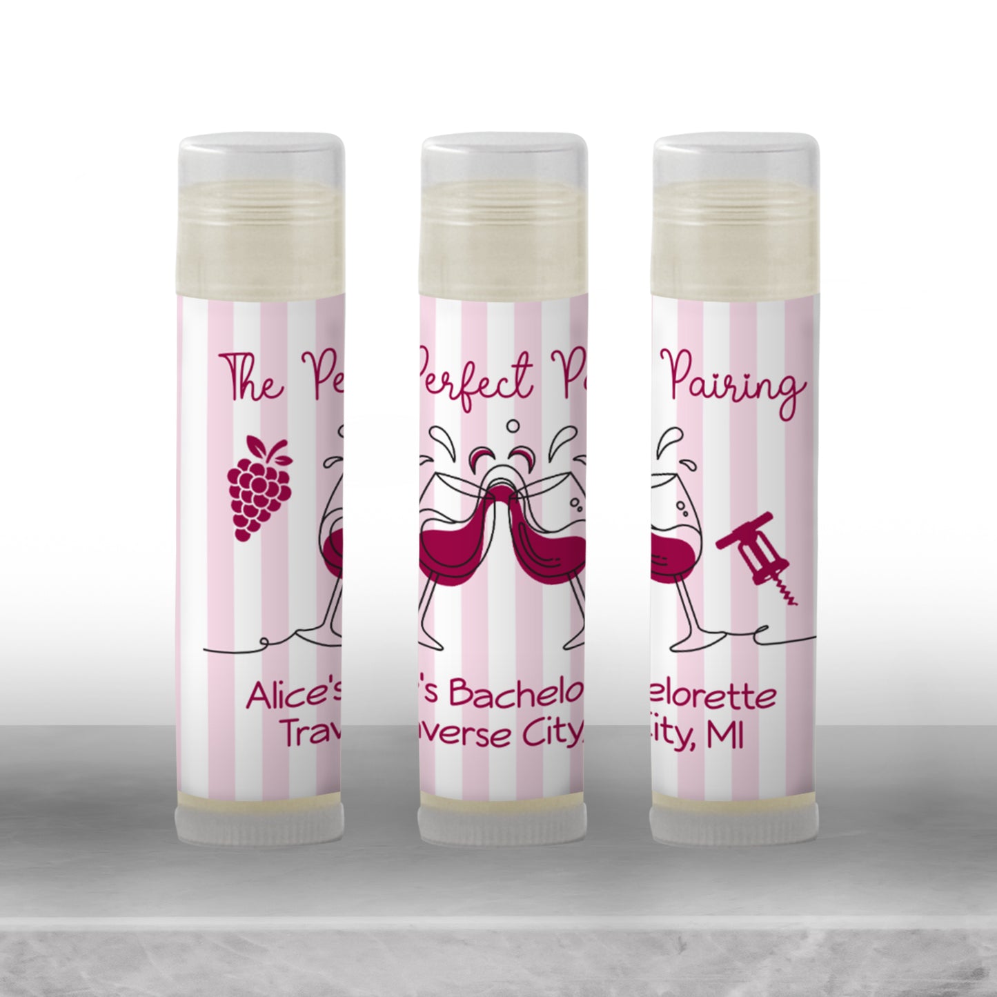 Printable Wine Theme Lip Balm Label TEMPLATE | Vino Bachelorette Favor | Vineyard Bridal Shower | Editable Girls Night Out Chapstick, 3203