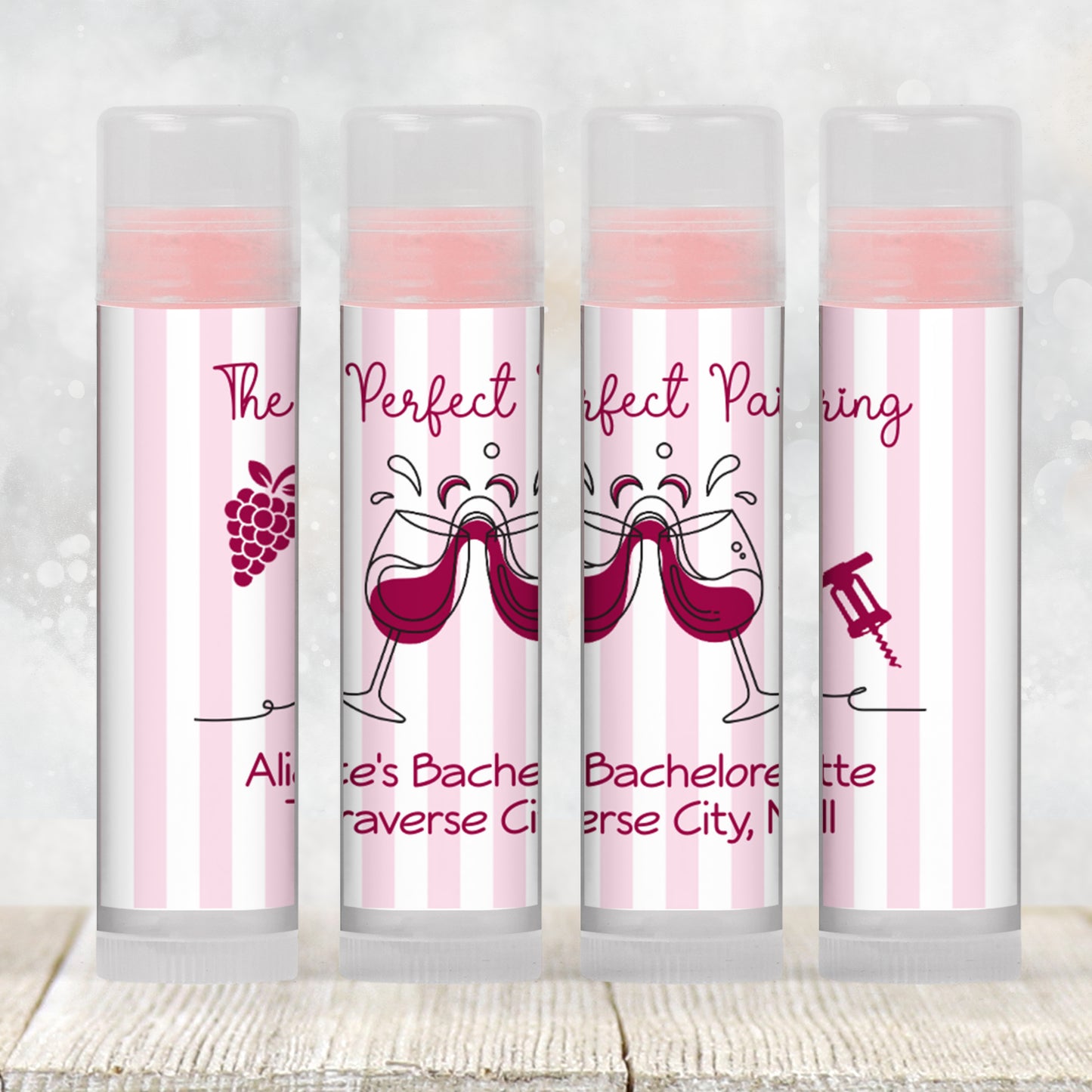Printable Wine Theme Lip Balm Label TEMPLATE | Vino Bachelorette Favor | Vineyard Bridal Shower | Editable Girls Night Out Chapstick, 3203