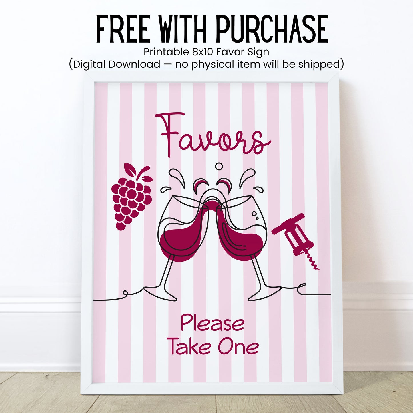 Printable Wine Theme Lip Balm Label TEMPLATE | Vino Bachelorette Favor | Vineyard Bridal Shower | Editable Girls Night Out Chapstick, 3203