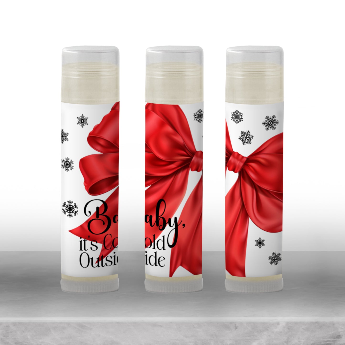 Baby It’s Cold Outside Lip Balm Label Template: Christmas Baby Shower, Winter Favor