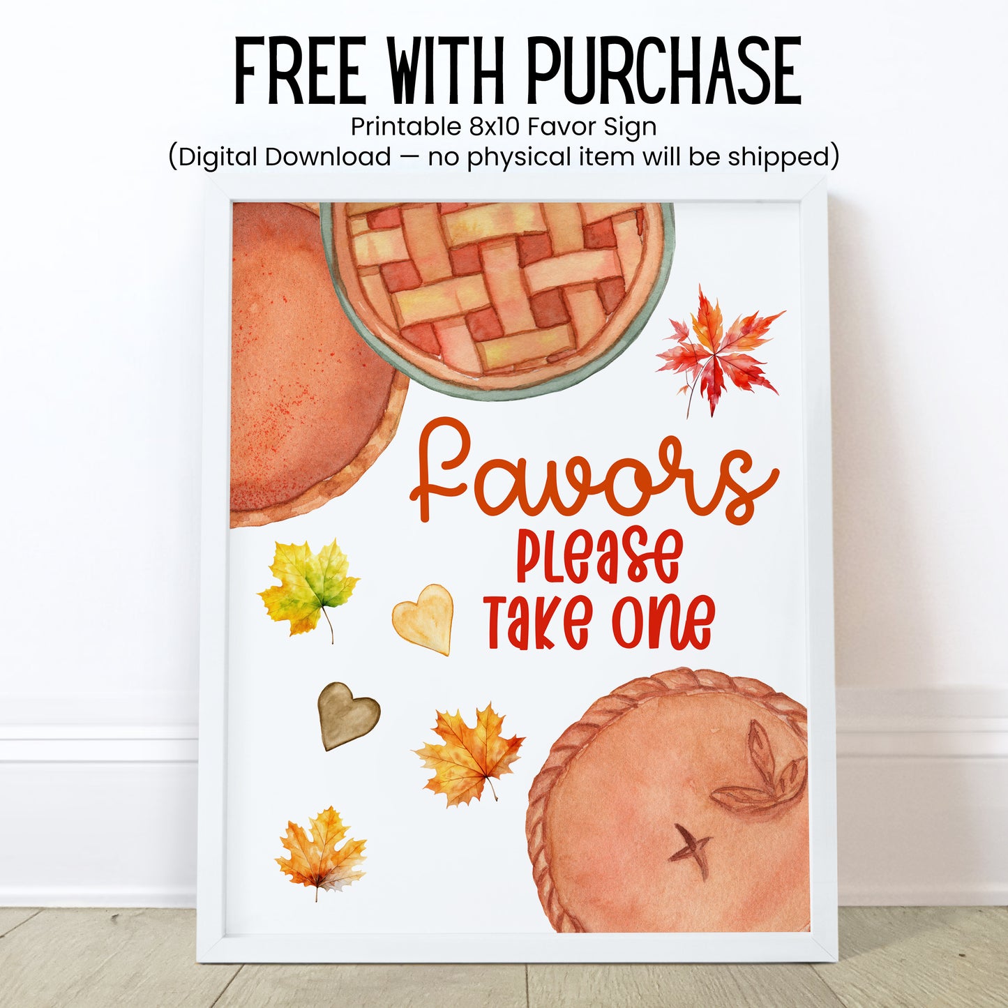 Little Sweetie Pie Baby Shower Favor Lip Balm Label TEMPLATE | Editable Fall Pumpkin Apple Theme Printable Rustic Thanksgiving Sticker 3801