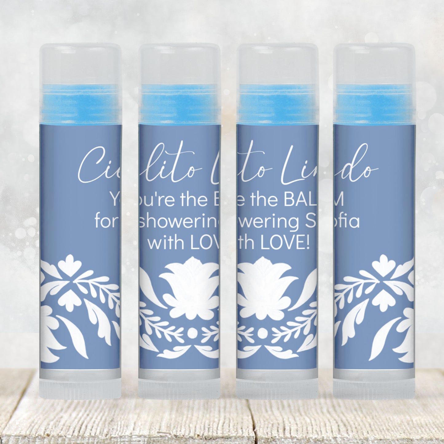 Blue Cielito Lindo Lip Balm Label TEMPLATE | Mexican Baby Shower Favor | Boy Baby Shower Fiesta | Papel Picado Printable 4001