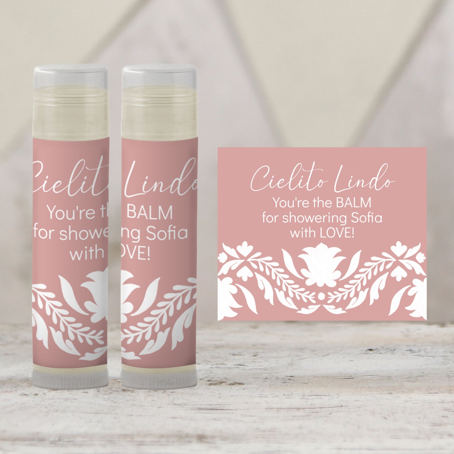Pink Cielito Lindo Lip Balm Label TEMPLATE | Mexican Baby Shower Favor | Girl Baby Shower Fiesta | Papel Picado Printable 4001