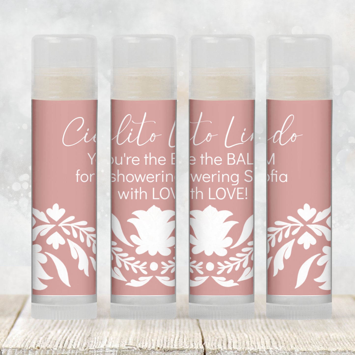 Pink Cielito Lindo PRINTED Lip Balm Labels | Mexican Baby Shower Favor | Girl Fiesta Chapstick | Papel Picado Party Favor 4001