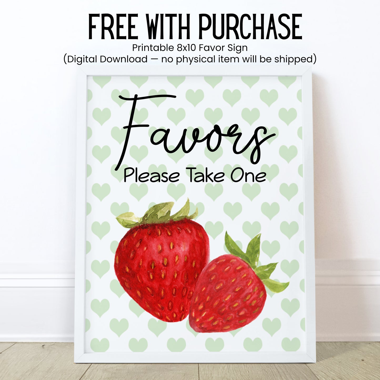 A Berry Sweet Baby Shower Party Favors | Lip Balm Label TEMPLATE | Editable Strawberry Theme for Summer Girl Baby Shower Stickers 4026