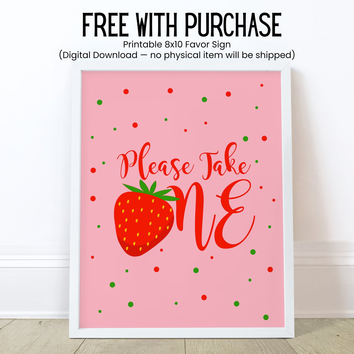 A Berry Sweet One First Birthday Favors Lip Balm Label TEMPLATE | Strawberry Theme Printable | Girl 1st Birthday Party Stickers 4029