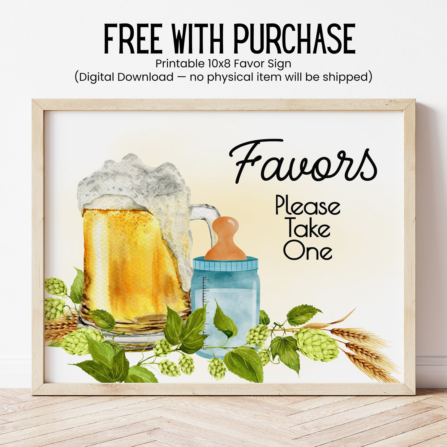 Baby Is Brewing Baby Shower Lip Balm Favors: Beer Theme Boy Party Guest Gift