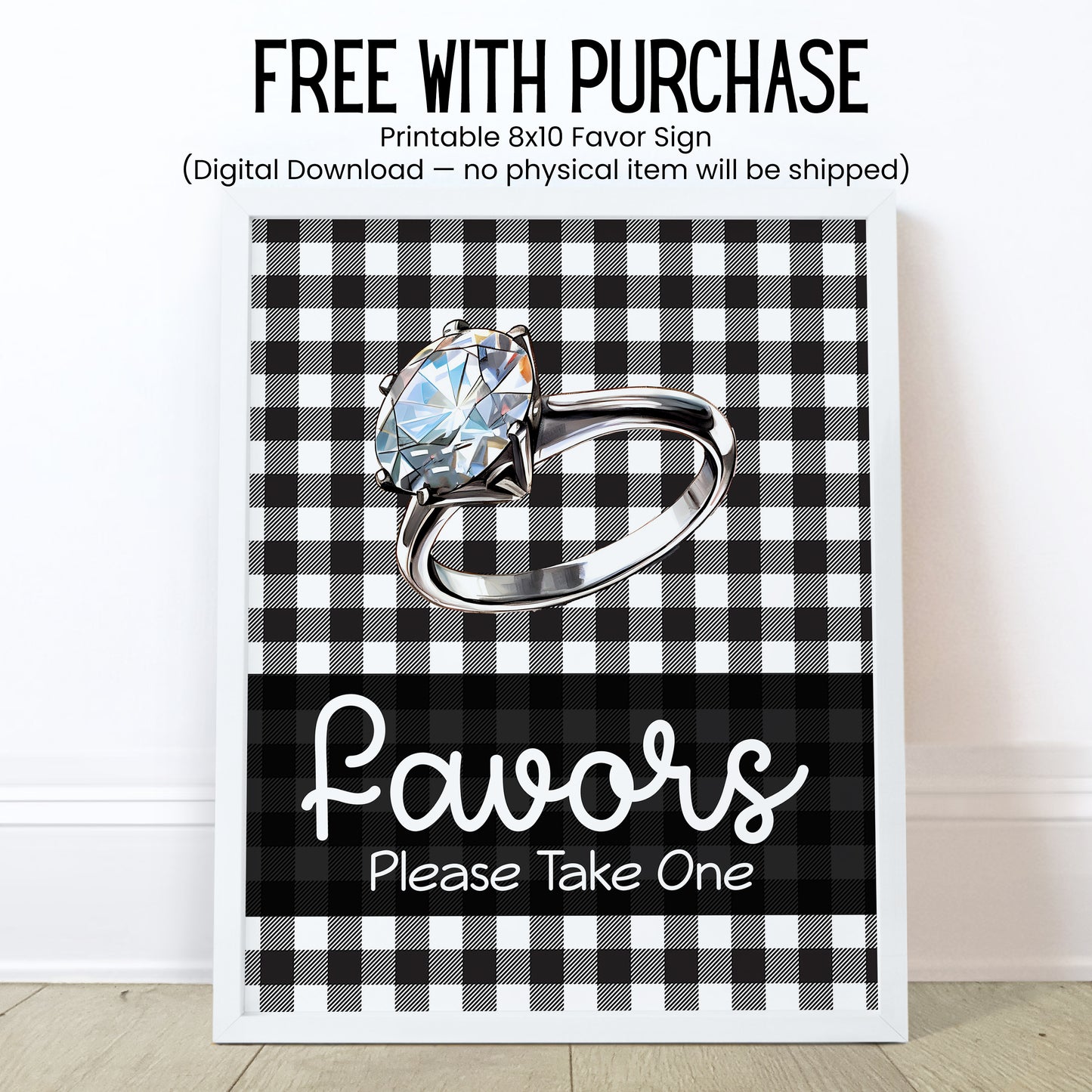 Flannel Fling Before the Ring Lip Balm Label TEMPLATE | Black and White Buffalo Check | Rustic Bachelorette Favor | Fall Cabin Party 4111