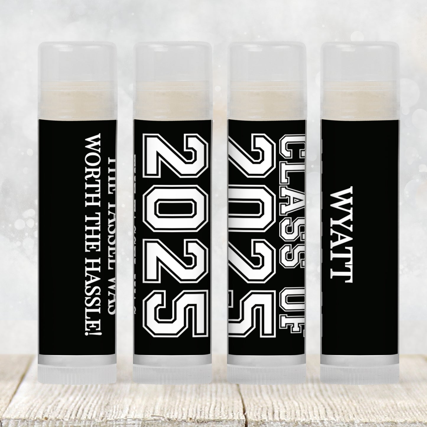Class of 2025 Graduation Party Favors Lip Balm | PRINTED Labels or Lip Balm | High School or College Grad Open House Guest Gift Sticker 4124