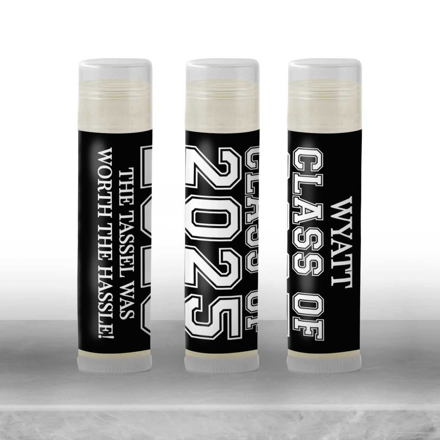 Class of 2025 Graduation Party Favors Lip Balm | PRINTED Labels or Lip Balm | High School or College Grad Open House Guest Gift Sticker 4124