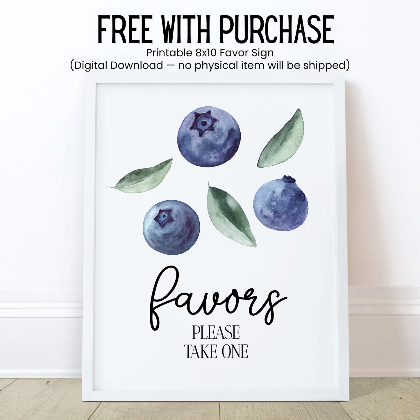 Blueberry Baby Shower Lip Balm Favors: Personalized Boy Party Guest Gift