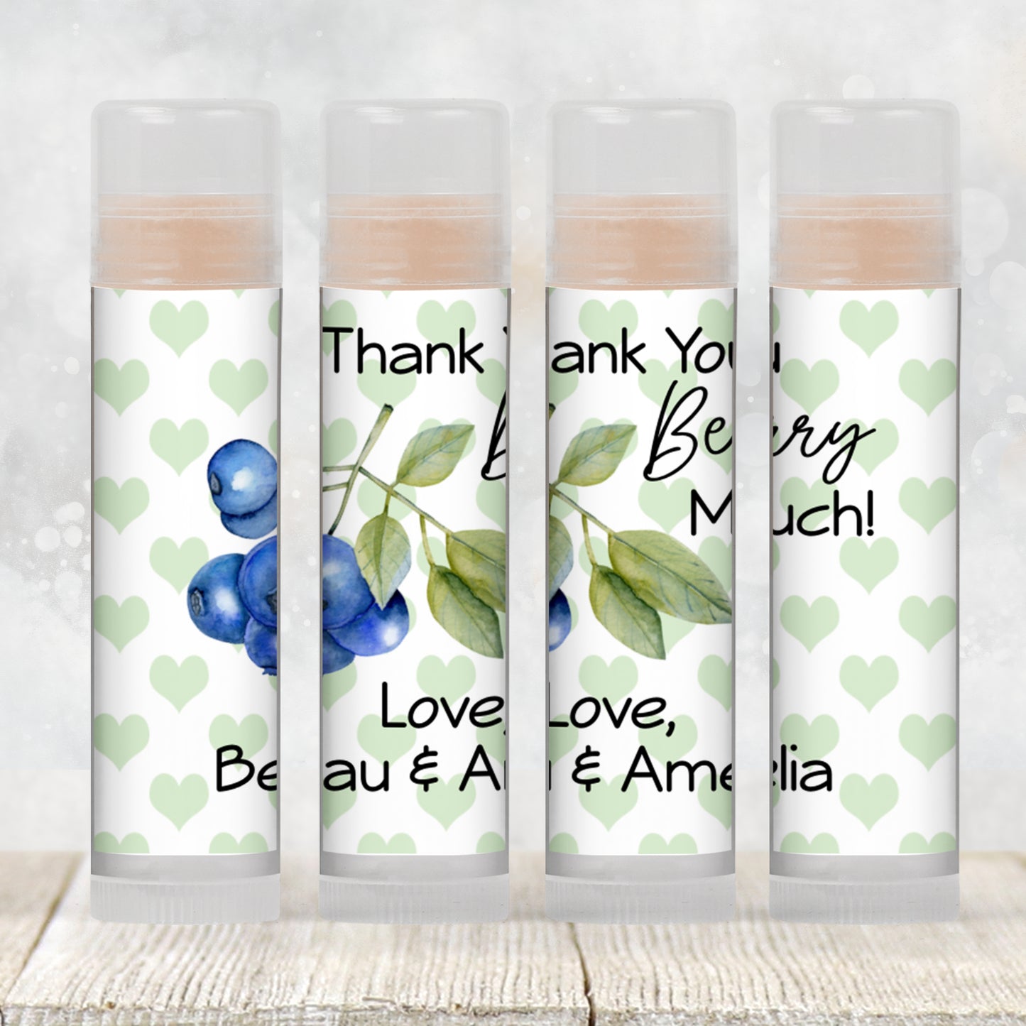 Blueberry Baby Shower Lip Balm Label Template: Boy 1st Birthday Favor (Digital Download)